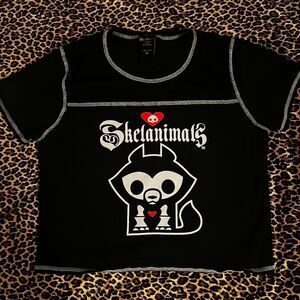 Skelanimals Women's Black and Red T-shirt